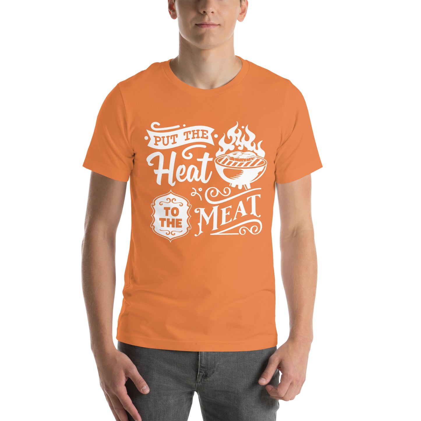 Put the Heat to the Meat – Funny BBQ T-Shirt for Grill Masters & Pitmasters