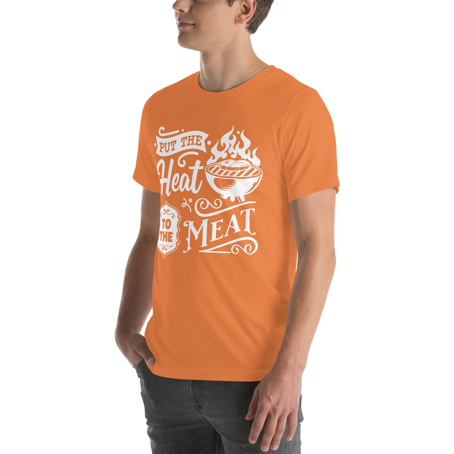 Put the Heat to the Meat – Funny BBQ T-Shirt for Grill Masters & Pitmasters