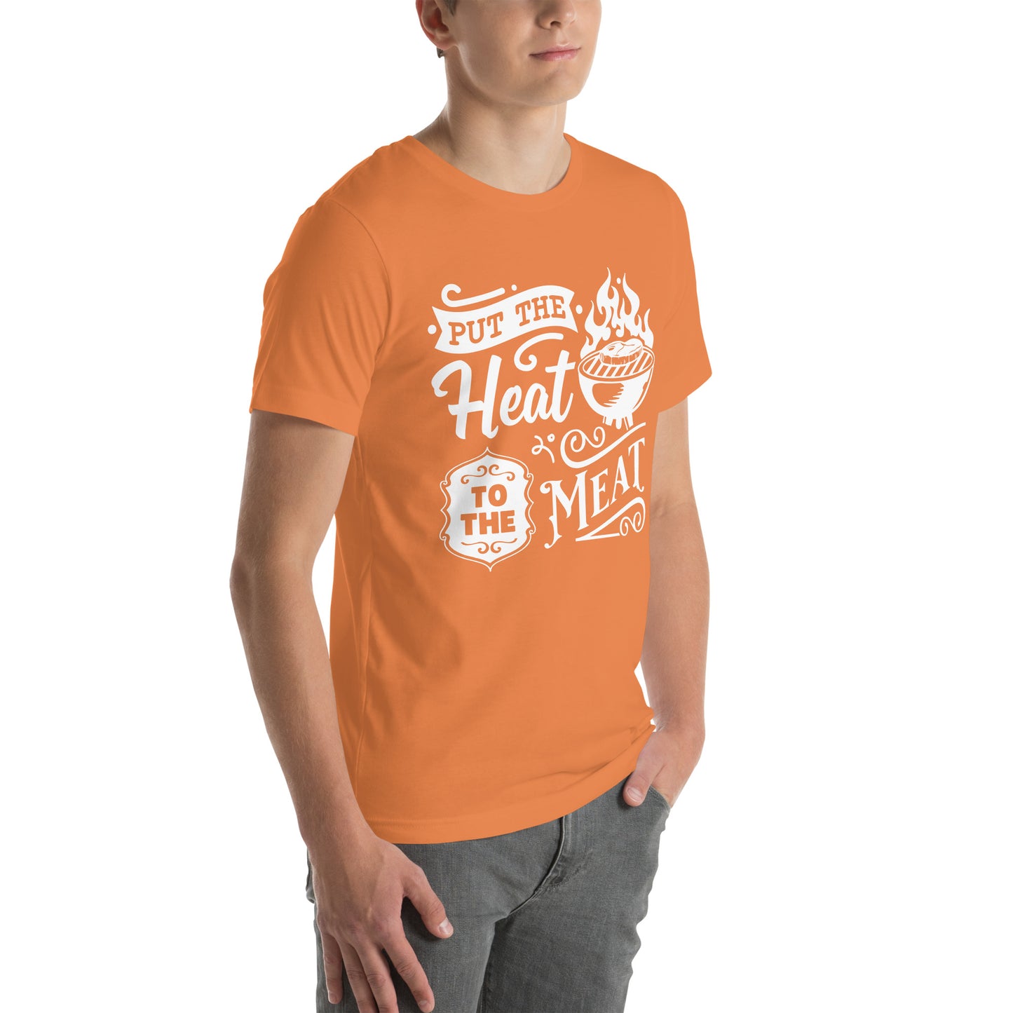 Put the Heat to the Meat – Funny BBQ T-Shirt for Grill Masters & Pitmasters