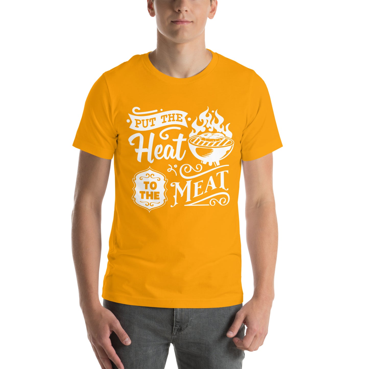 Put the Heat to the Meat – Funny BBQ T-Shirt for Grill Masters & Pitmasters