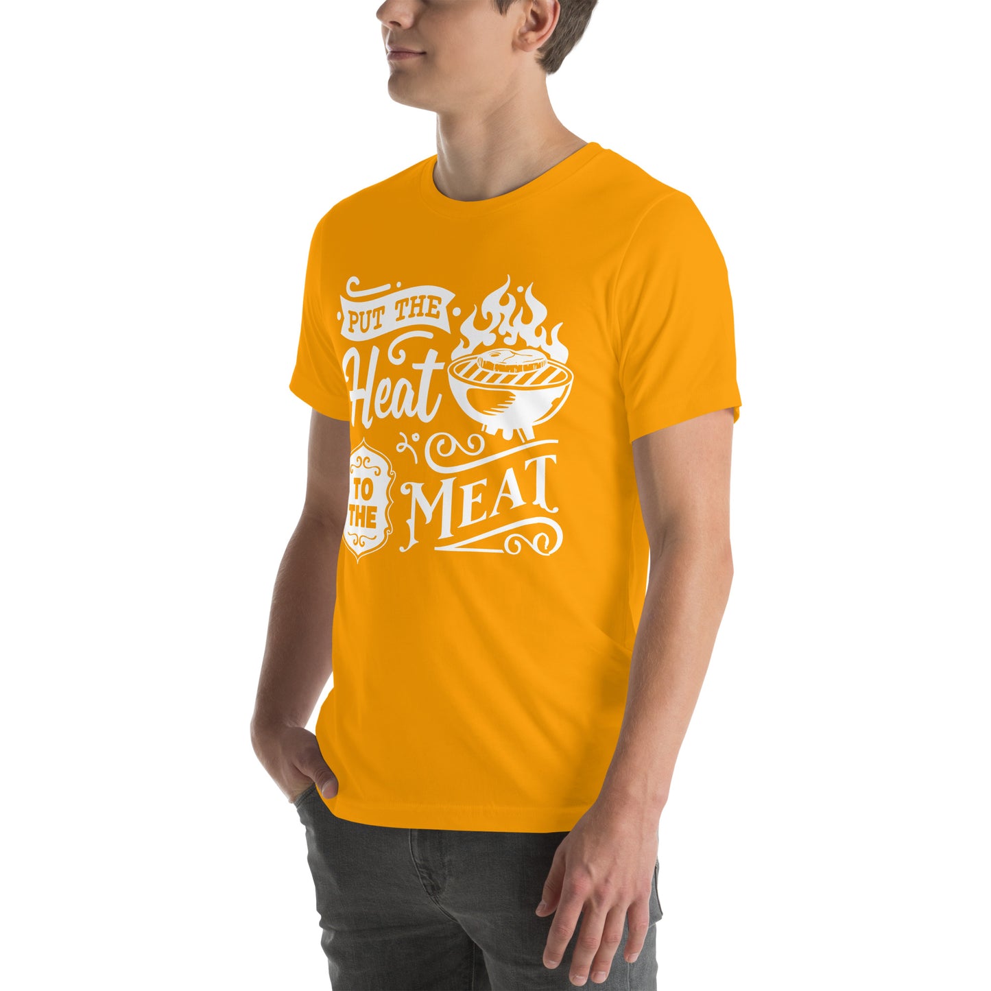 Put the Heat to the Meat – Funny BBQ T-Shirt for Grill Masters & Pitmasters