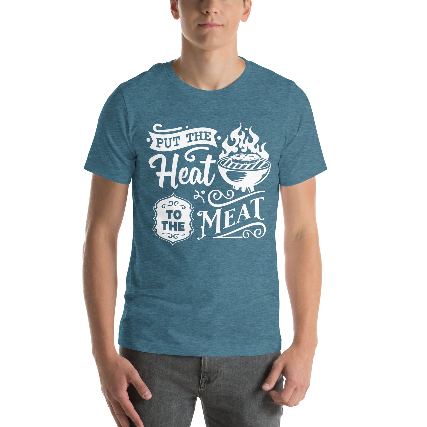 Put the Heat to the Meat – Funny BBQ T-Shirt for Grill Masters & Pitmasters