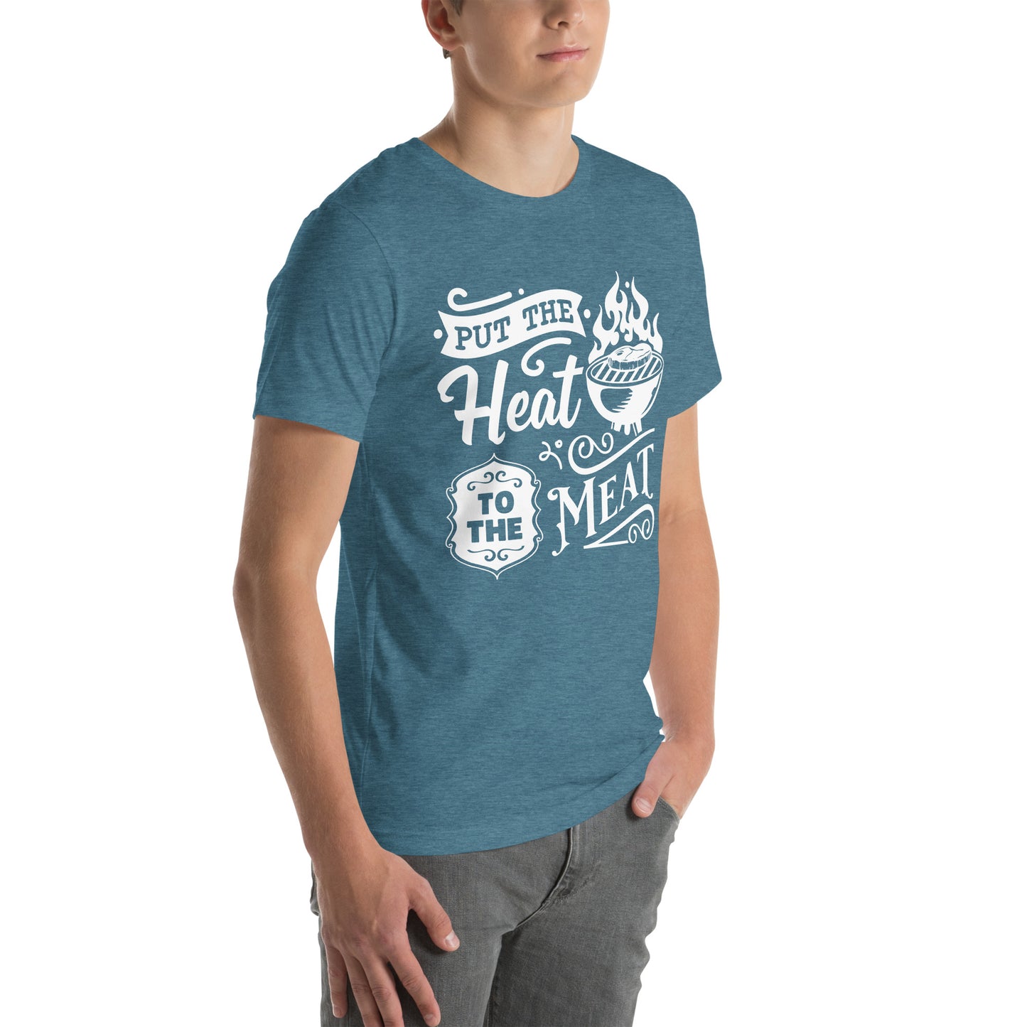 Put the Heat to the Meat – Funny BBQ T-Shirt for Grill Masters & Pitmasters