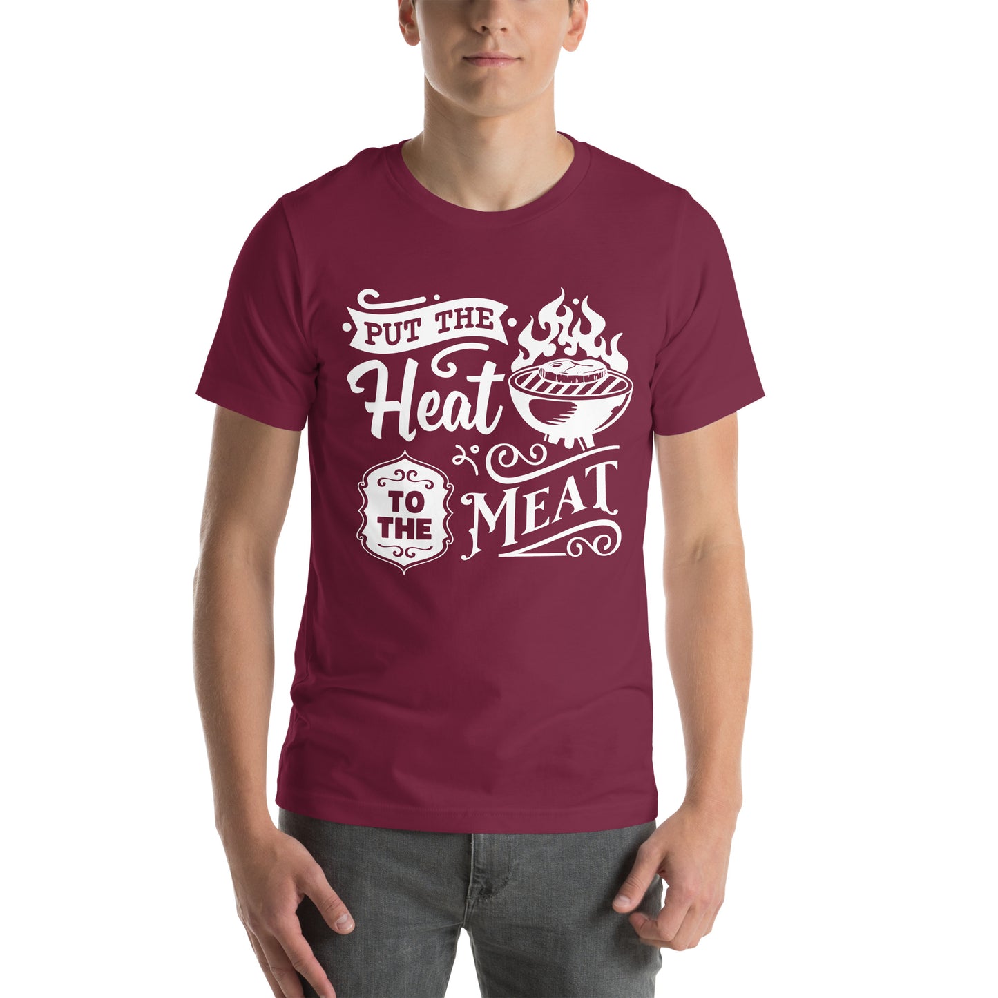 Put the Heat to the Meat – Funny BBQ T-Shirt for Grill Masters & Pitmasters