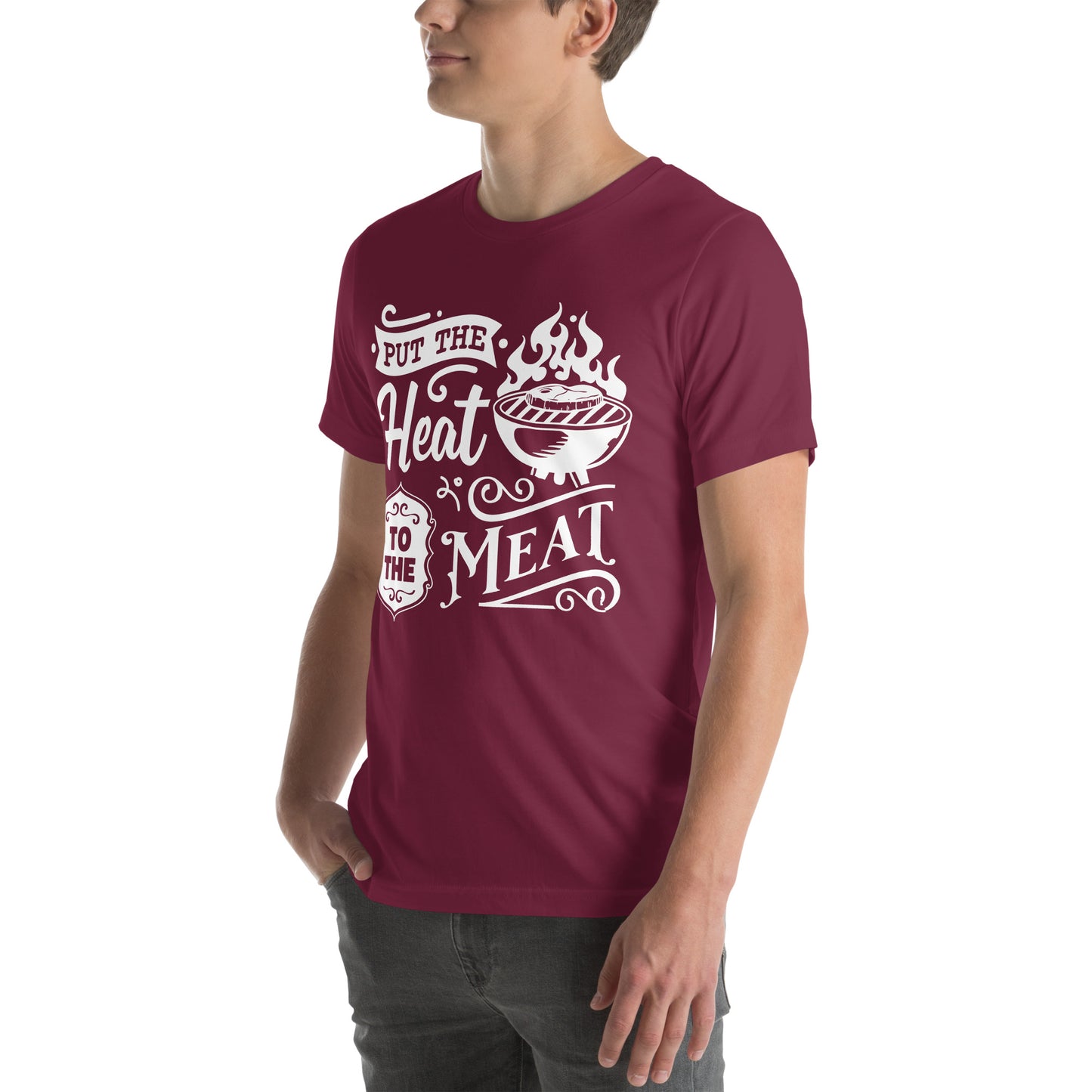 Put the Heat to the Meat – Funny BBQ T-Shirt for Grill Masters & Pitmasters