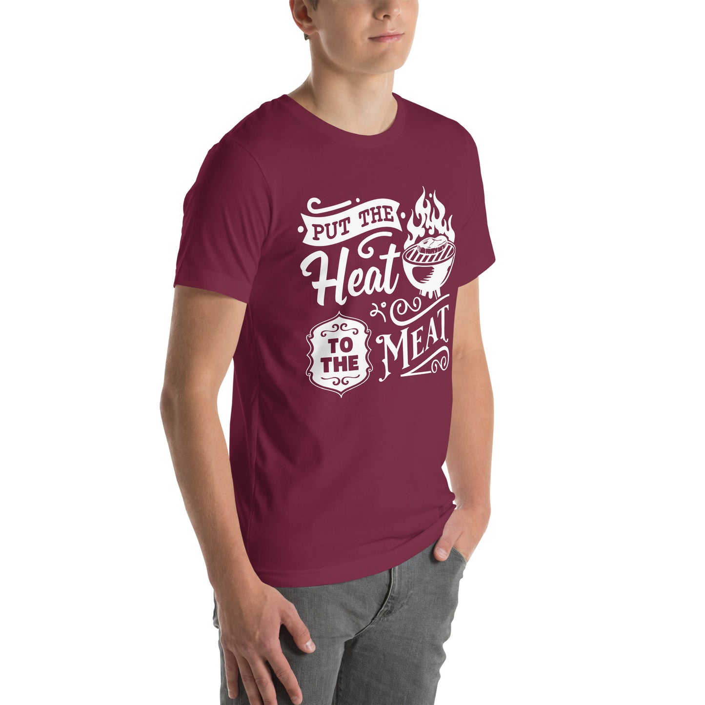Put the Heat to the Meat – Funny BBQ T-Shirt for Grill Masters & Pitmasters