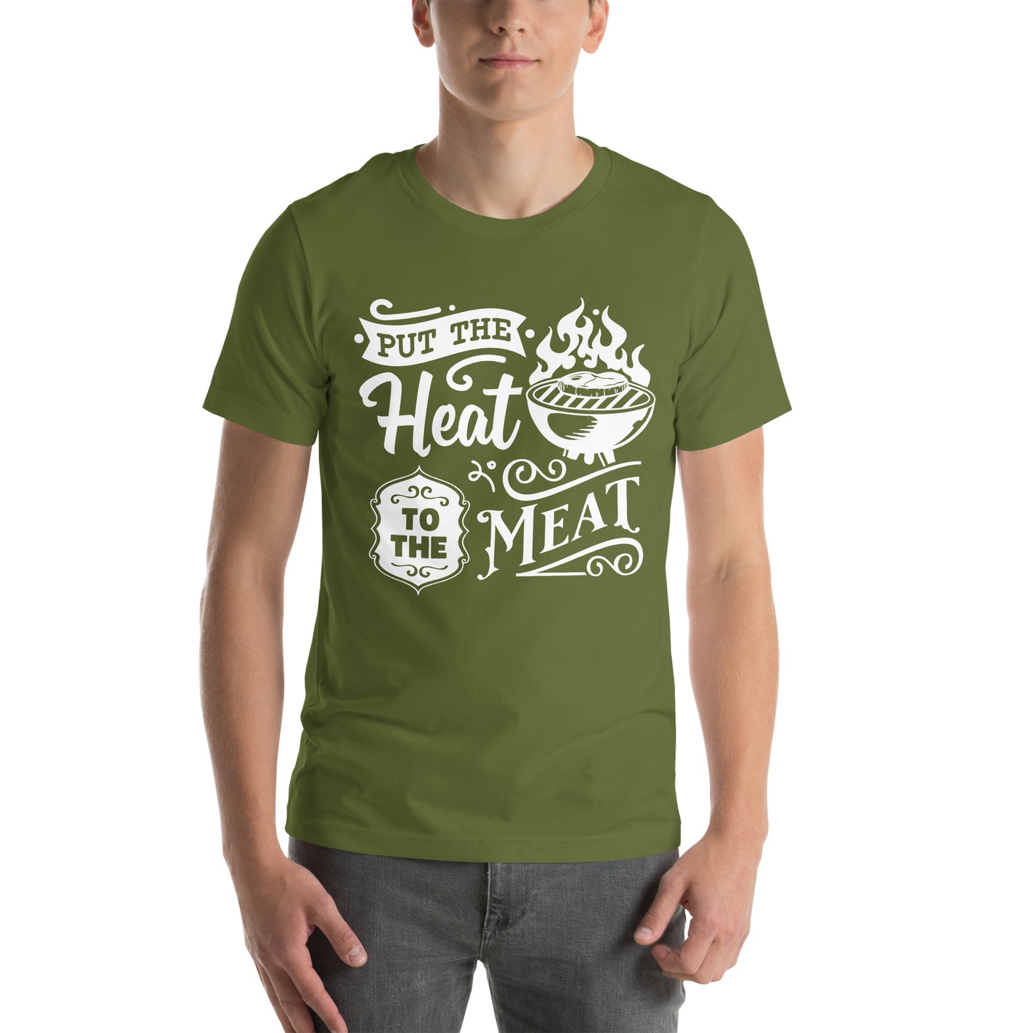 Put the Heat to the Meat – Funny BBQ T-Shirt for Grill Masters & Pitmasters
