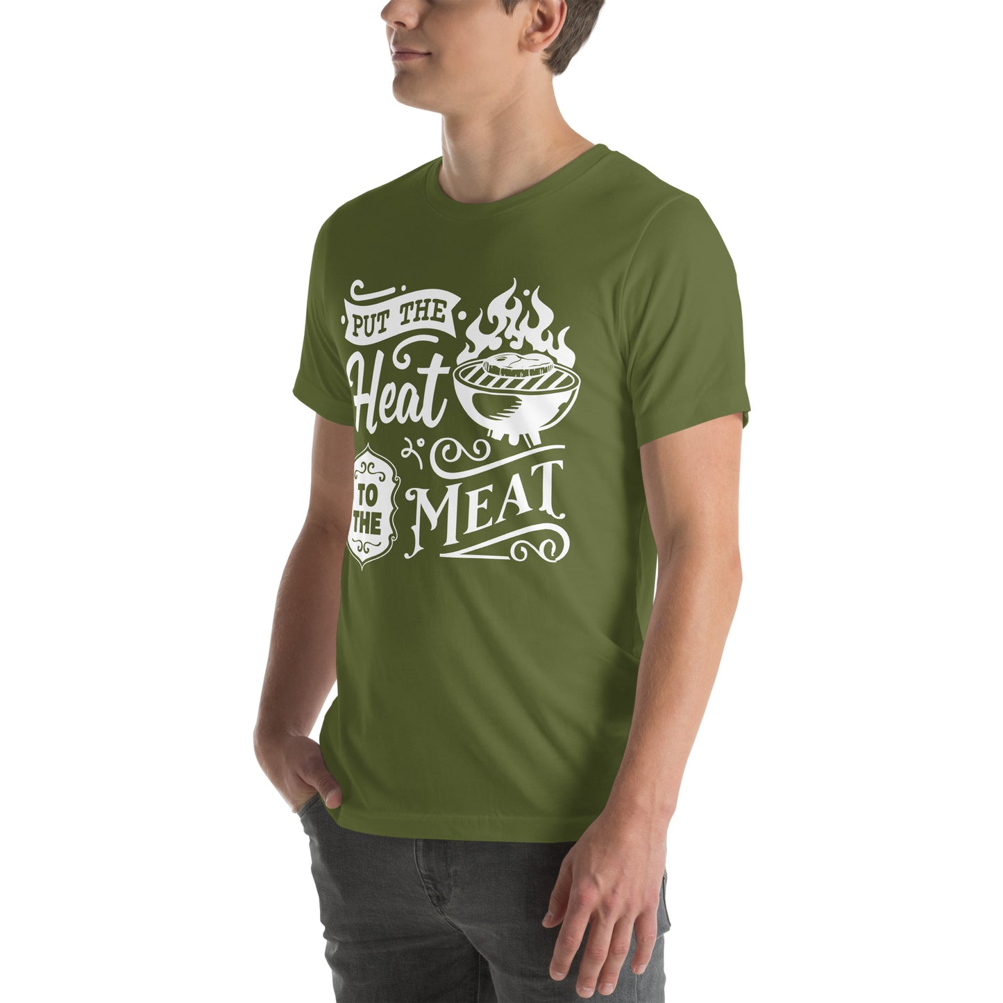 Put the Heat to the Meat – Funny BBQ T-Shirt for Grill Masters & Pitmasters