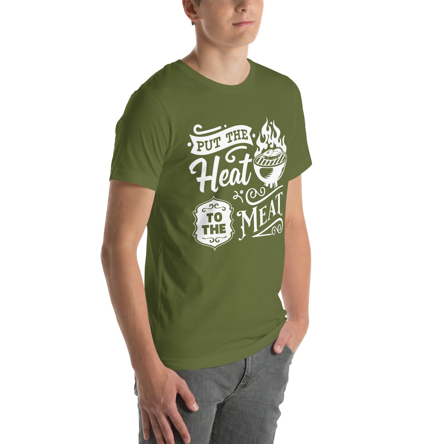 Put the Heat to the Meat – Funny BBQ T-Shirt for Grill Masters & Pitmasters