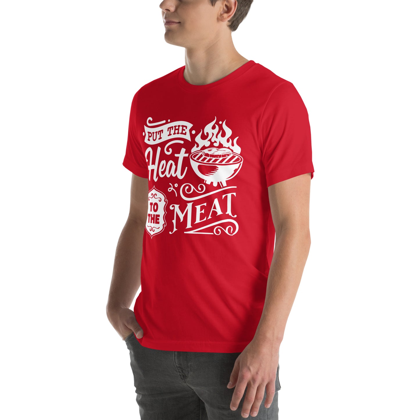 Put the Heat to the Meat – Funny BBQ T-Shirt for Grill Masters & Pitmasters