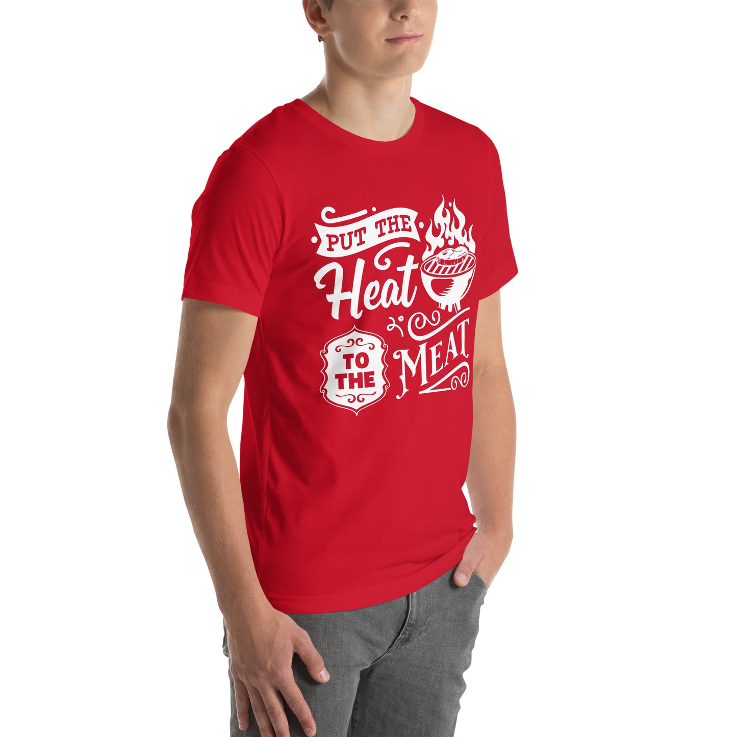Put the Heat to the Meat – Funny BBQ T-Shirt for Grill Masters & Pitmasters