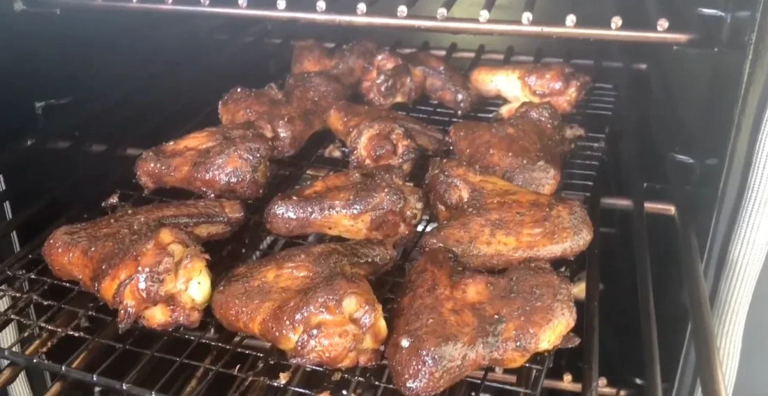 Smoked Teriyaki Chicken Wings on a Lonestar Grillz Mini Smoker (Crispy & Glazed)