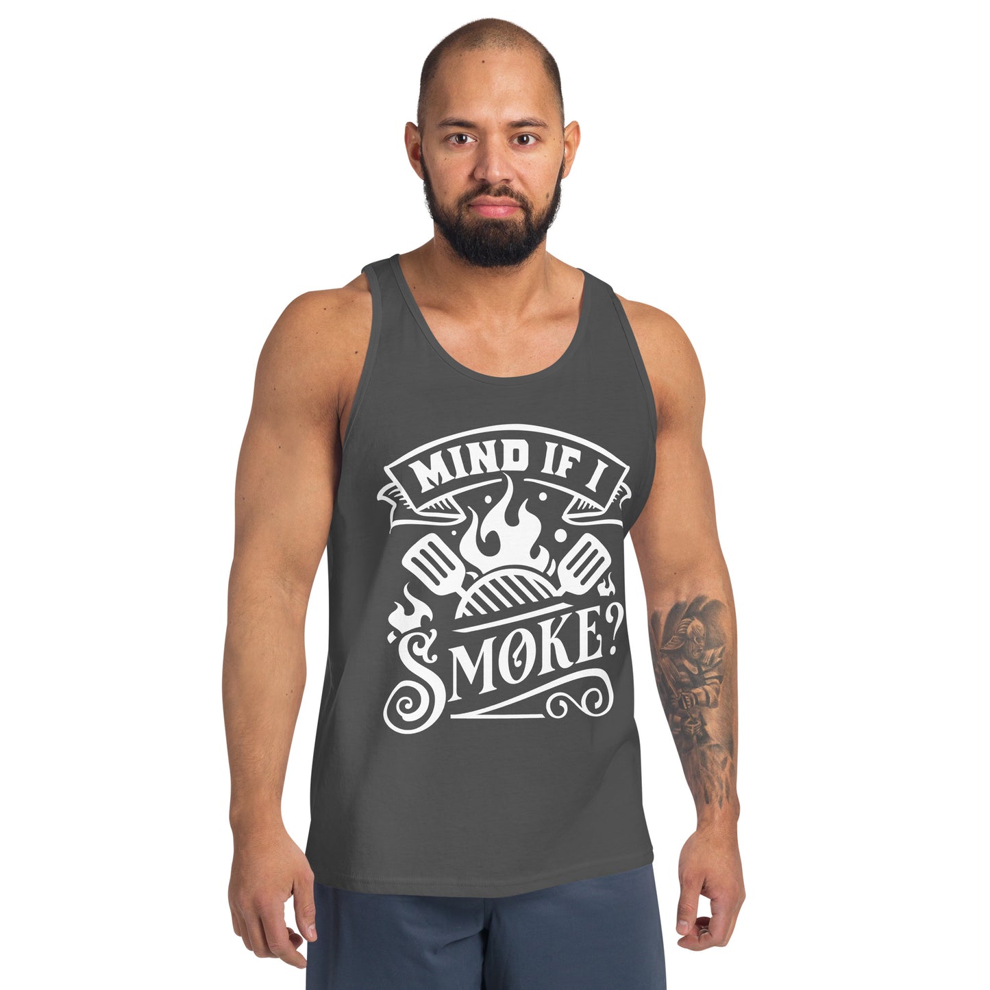 Mind If I Smoke? Funny BBQ Tank Top – Grill Master Shirt for Barbecue Lovers