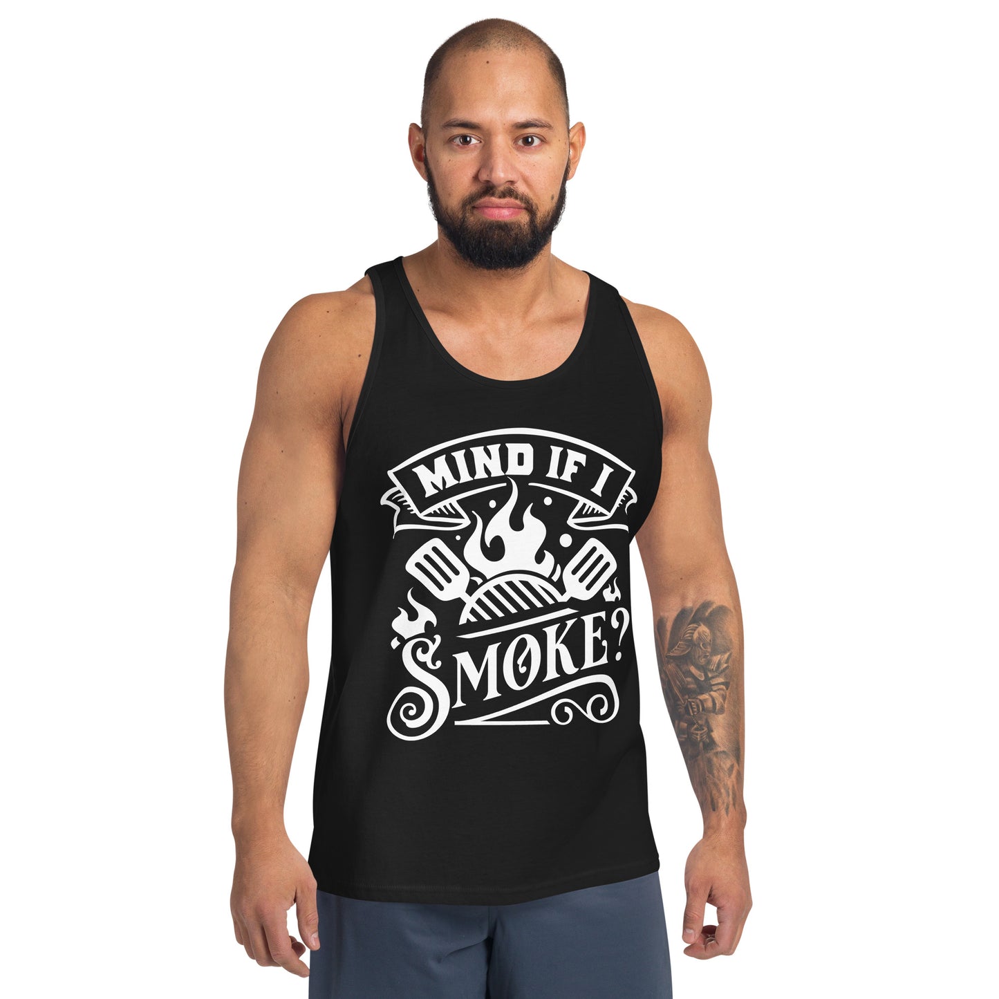 Mind If I Smoke? Funny BBQ Tank Top – Grill Master Shirt for Barbecue Lovers