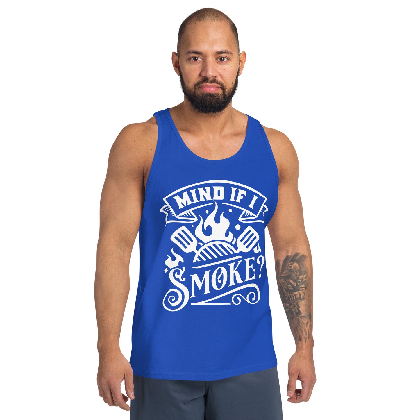 Mind If I Smoke? Funny BBQ Tank Top – Grill Master Shirt for Barbecue Lovers