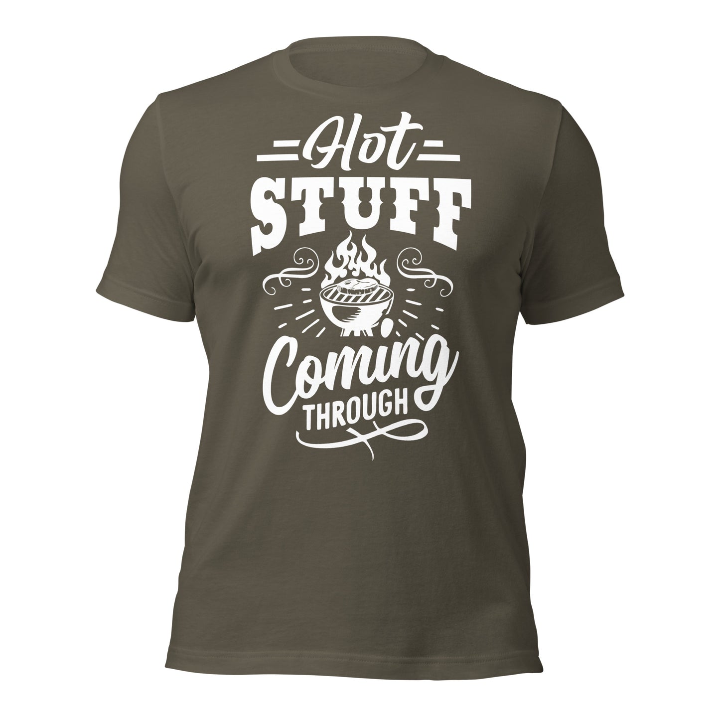 Hot Stuff Coming Through Funny BBQ T-shirt – Perfect for Grill Masters & BBQ Lovers