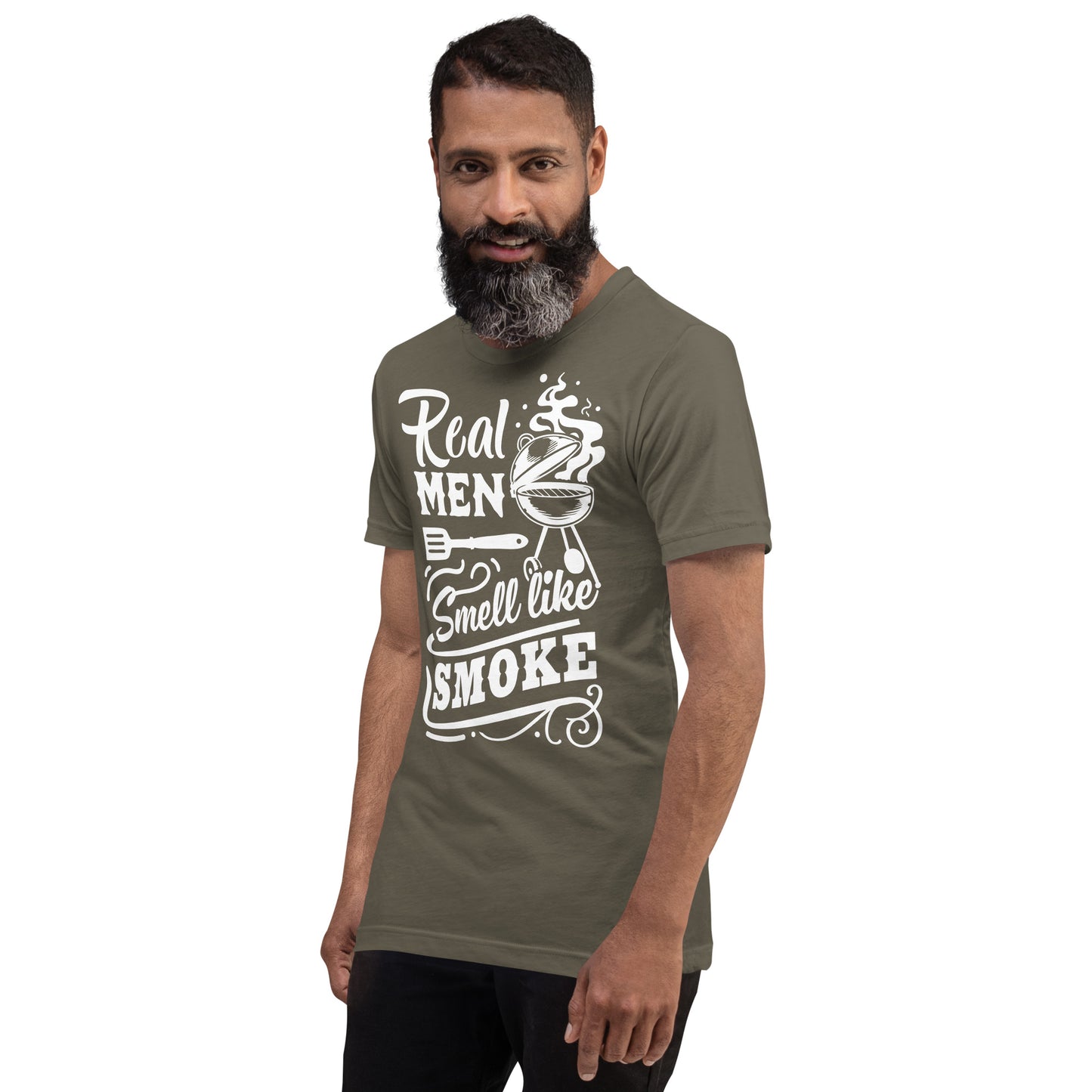 Real Men Smell Like Smoke Funny BBQ Shirt Unisex t-shirt