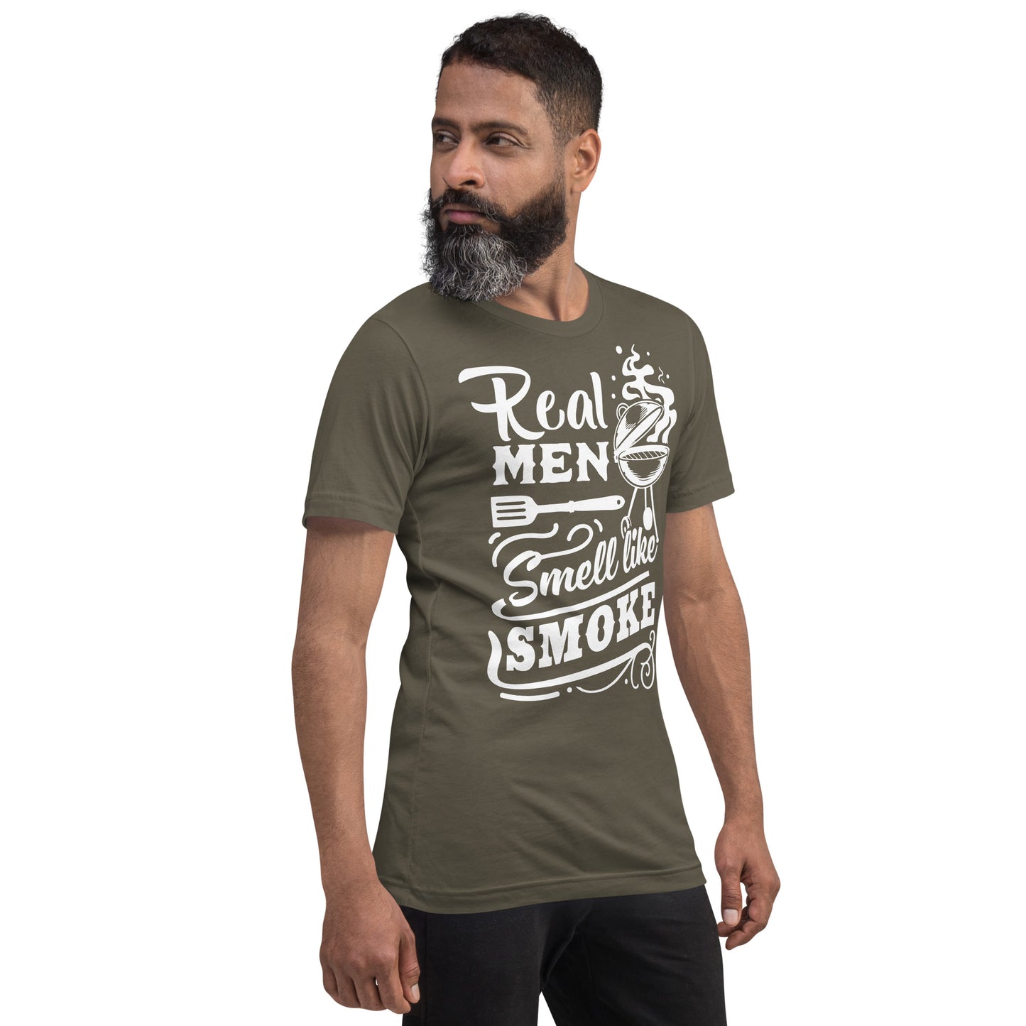 Real Men Smell Like Smoke Funny BBQ Shirt Unisex t-shirt