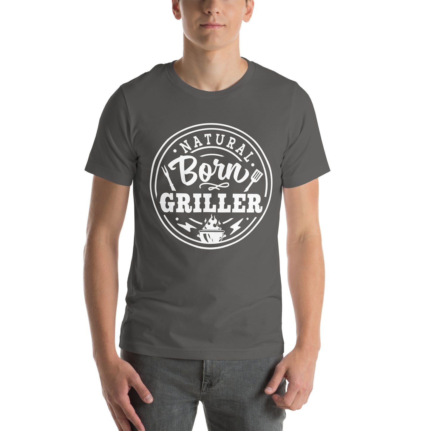 Natural Born Griller T-Shirt – Funny BBQ & Grill Master Tee