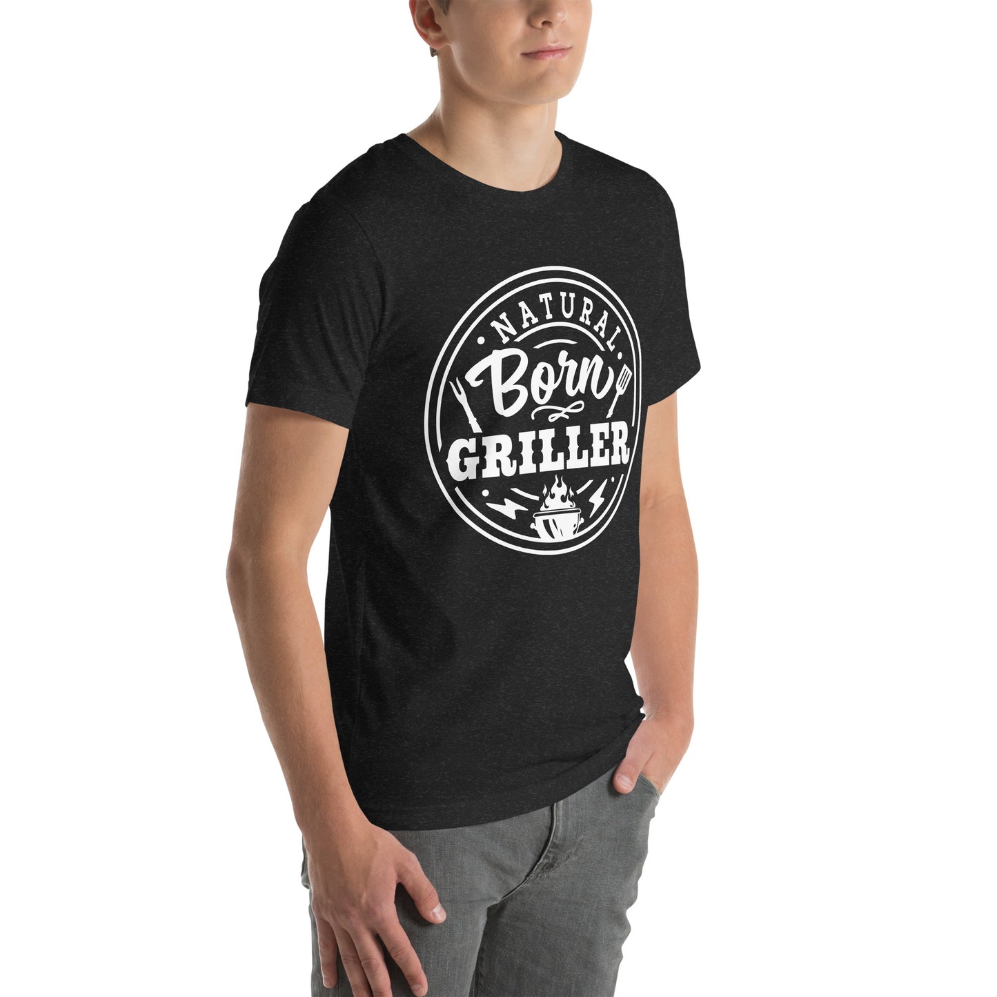 Natural Born Griller T-Shirt – Funny BBQ & Grill Master Tee