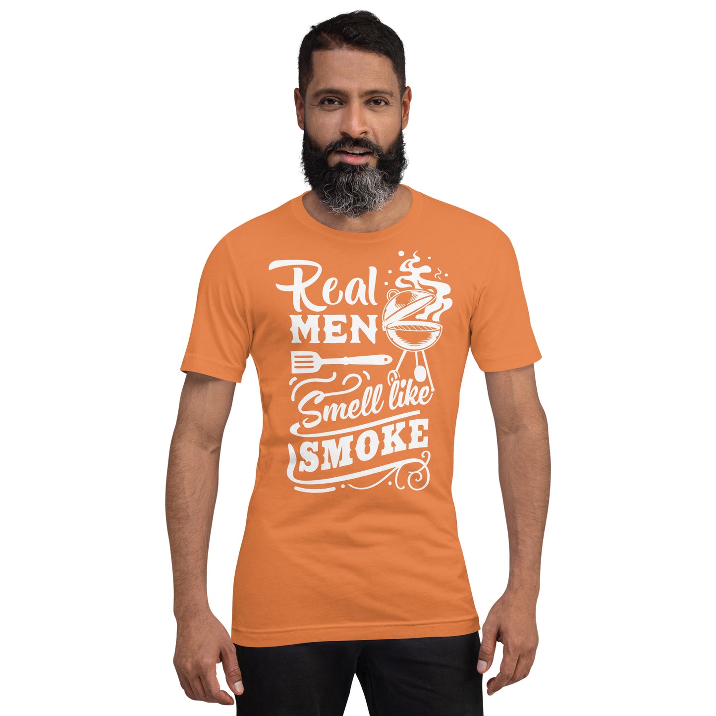 Real Men Smell Like Smoke Funny BBQ Shirt Unisex t-shirt