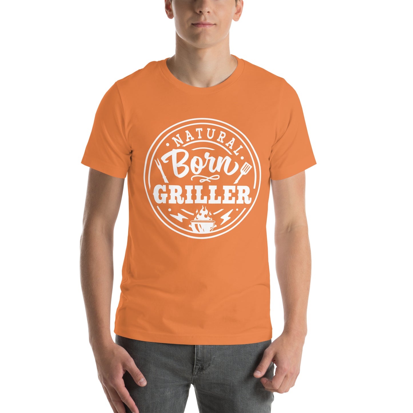 Natural Born Griller T-Shirt – Funny BBQ & Grill Master Tee