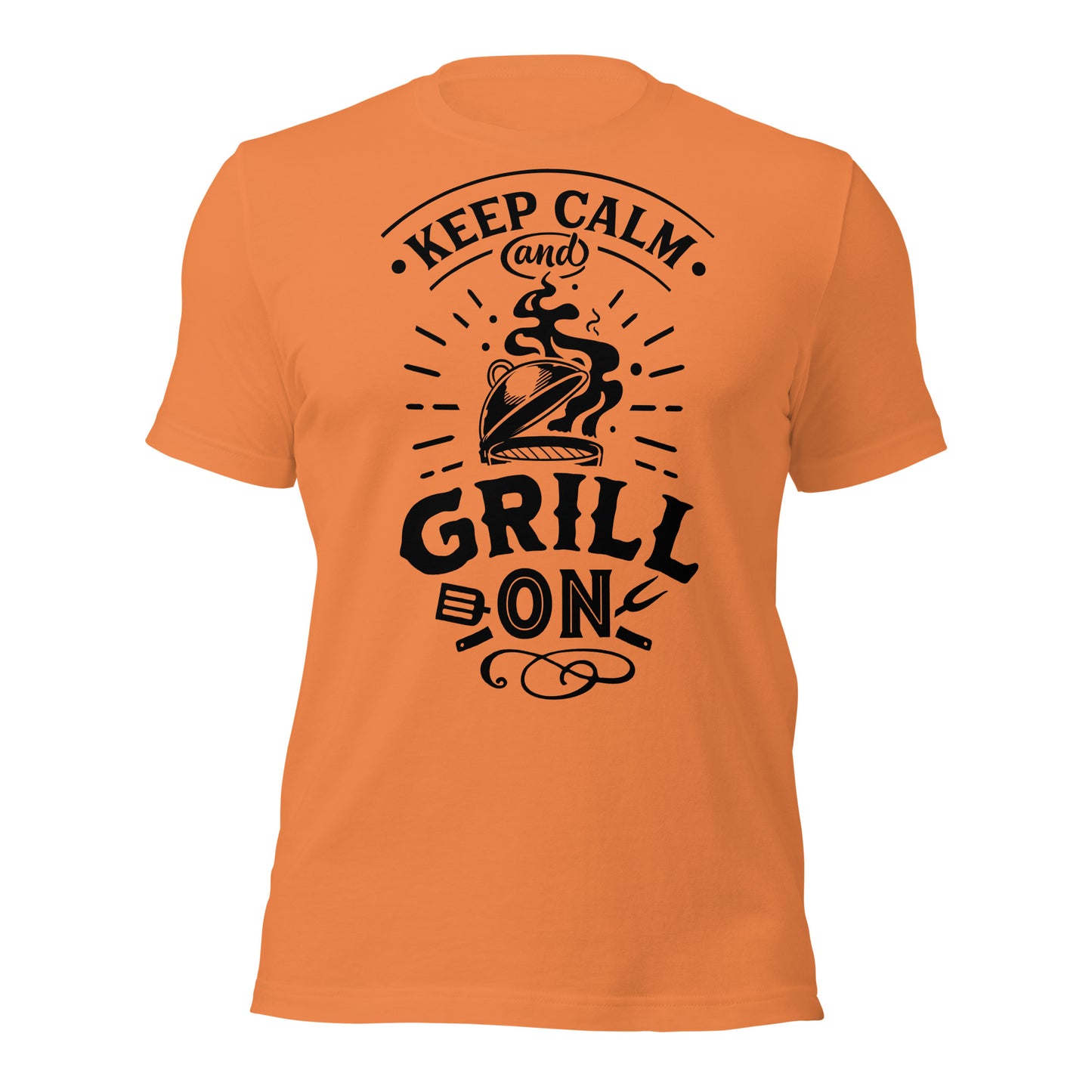 Keep Calm and Grill On T-shirt – Comfortable & Motivational BBQ Tee for Grill Lovers