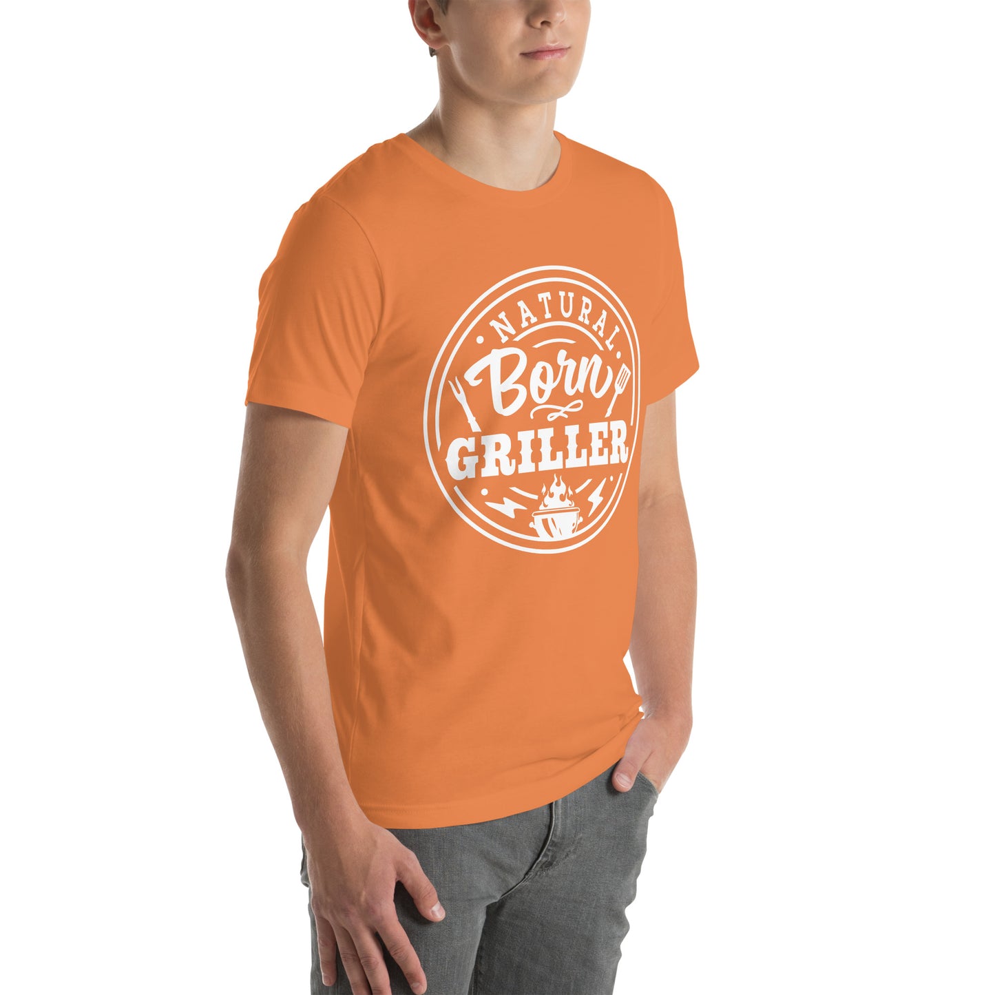 Natural Born Griller T-Shirt – Funny BBQ & Grill Master Tee