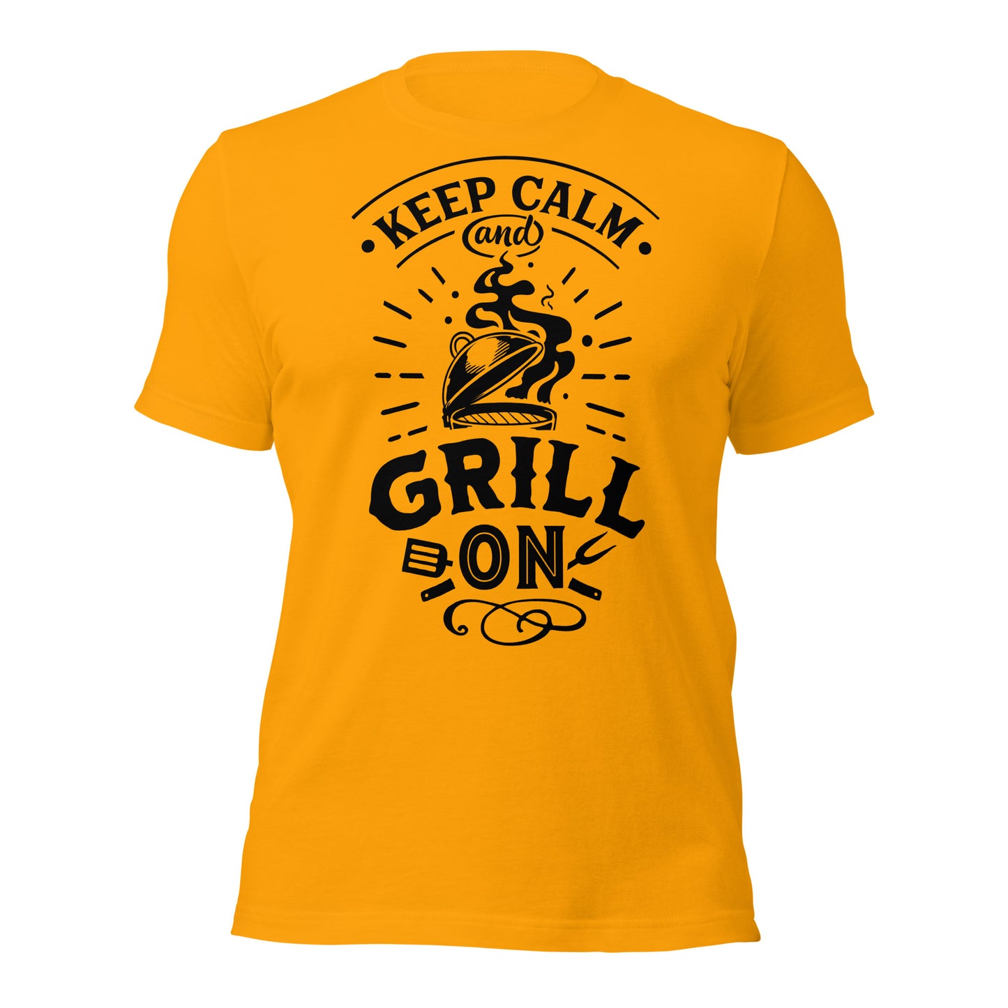 Keep Calm and Grill On T-shirt – Comfortable & Motivational BBQ Tee for Grill Lovers