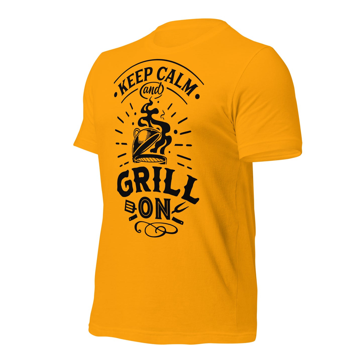 Keep Calm and Grill On T-shirt – Comfortable & Motivational BBQ Tee for Grill Lovers