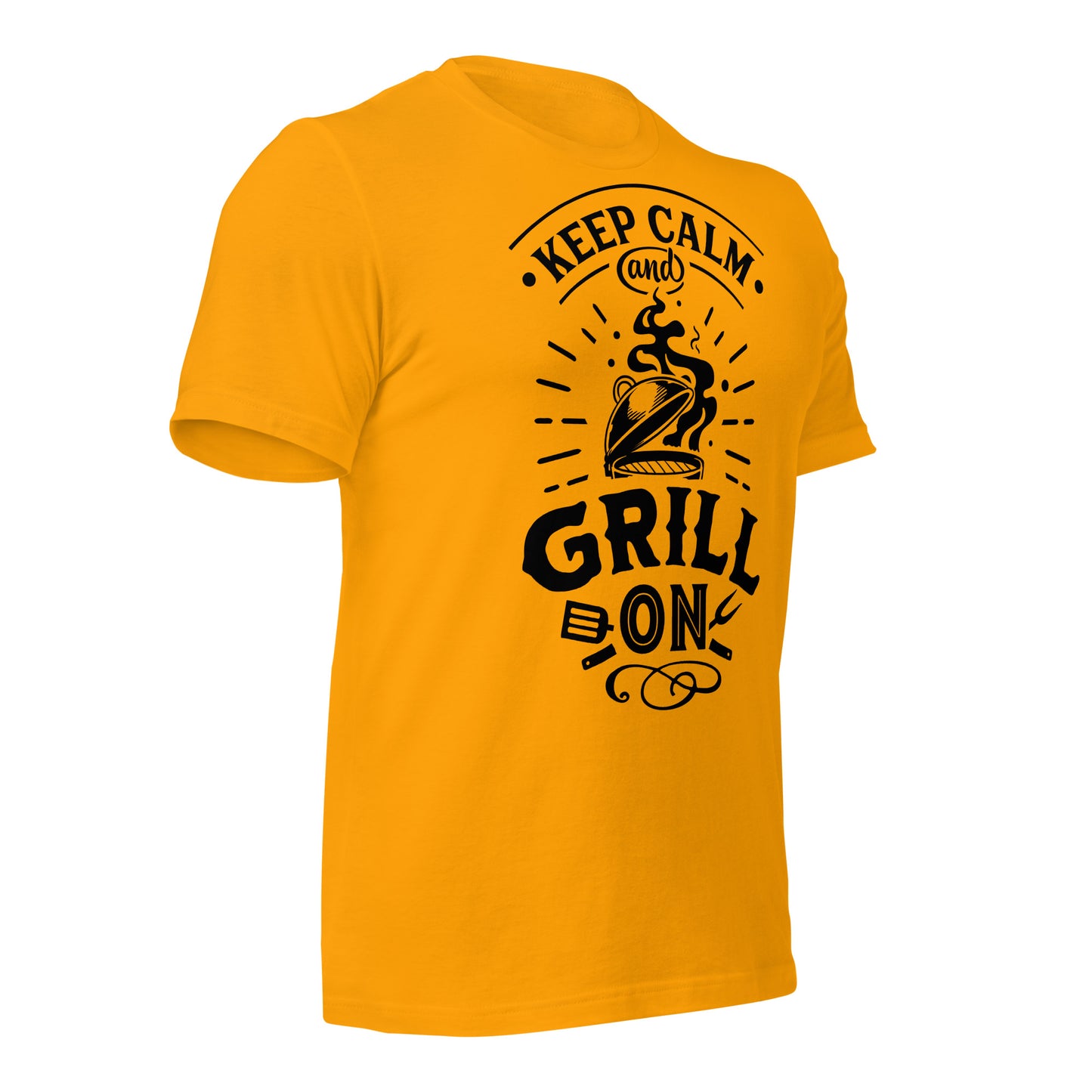 Keep Calm and Grill On T-shirt – Comfortable & Motivational BBQ Tee for Grill Lovers