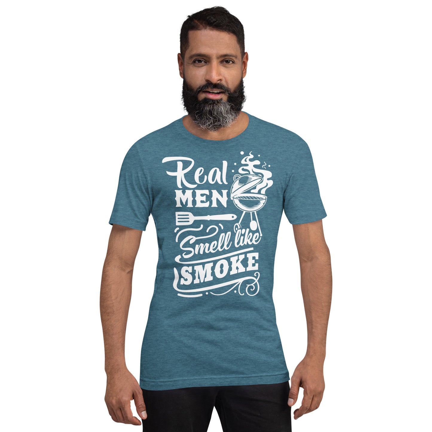 Real Men Smell Like Smoke Funny BBQ Shirt Unisex t-shirt