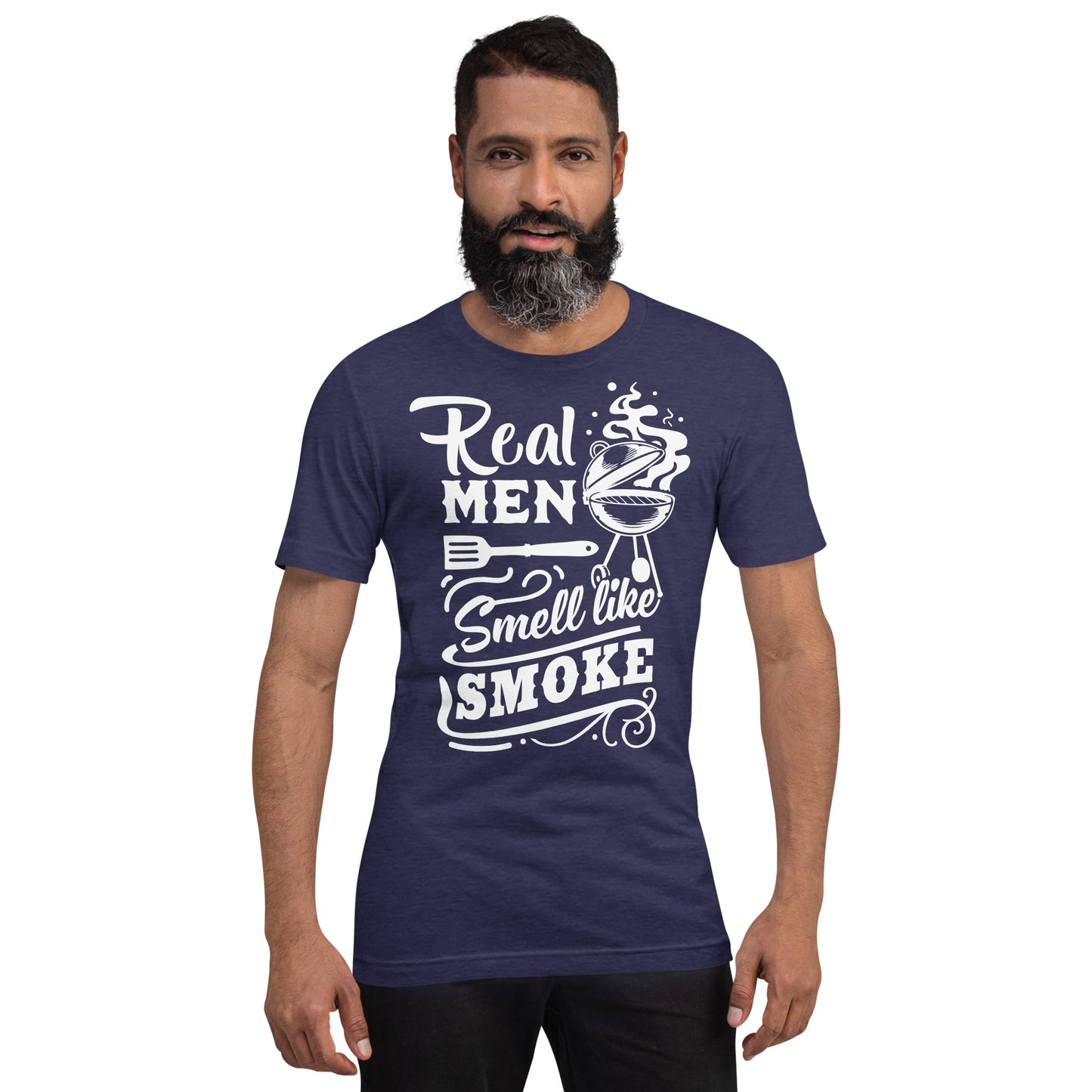 Real Men Smell Like Smoke Funny BBQ Shirt Unisex t-shirt