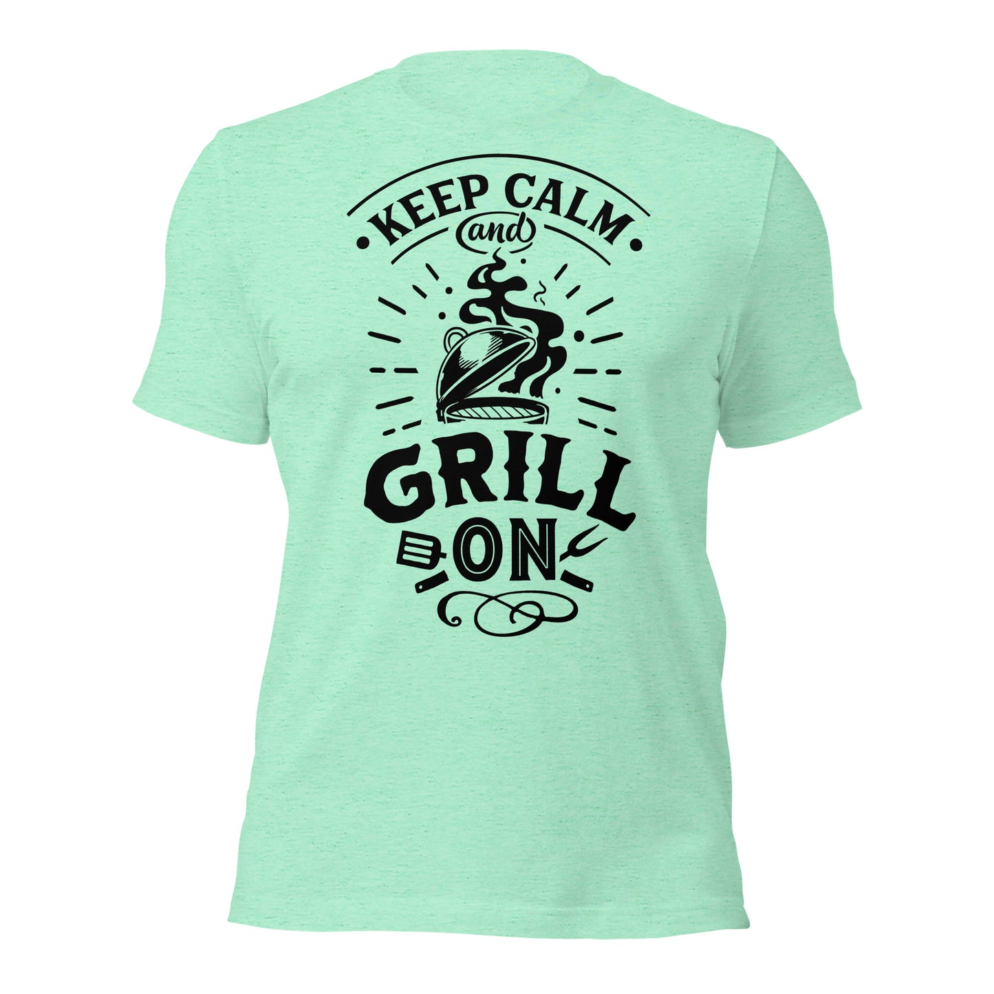 Keep Calm and Grill On T-shirt – Comfortable & Motivational BBQ Tee for Grill Lovers