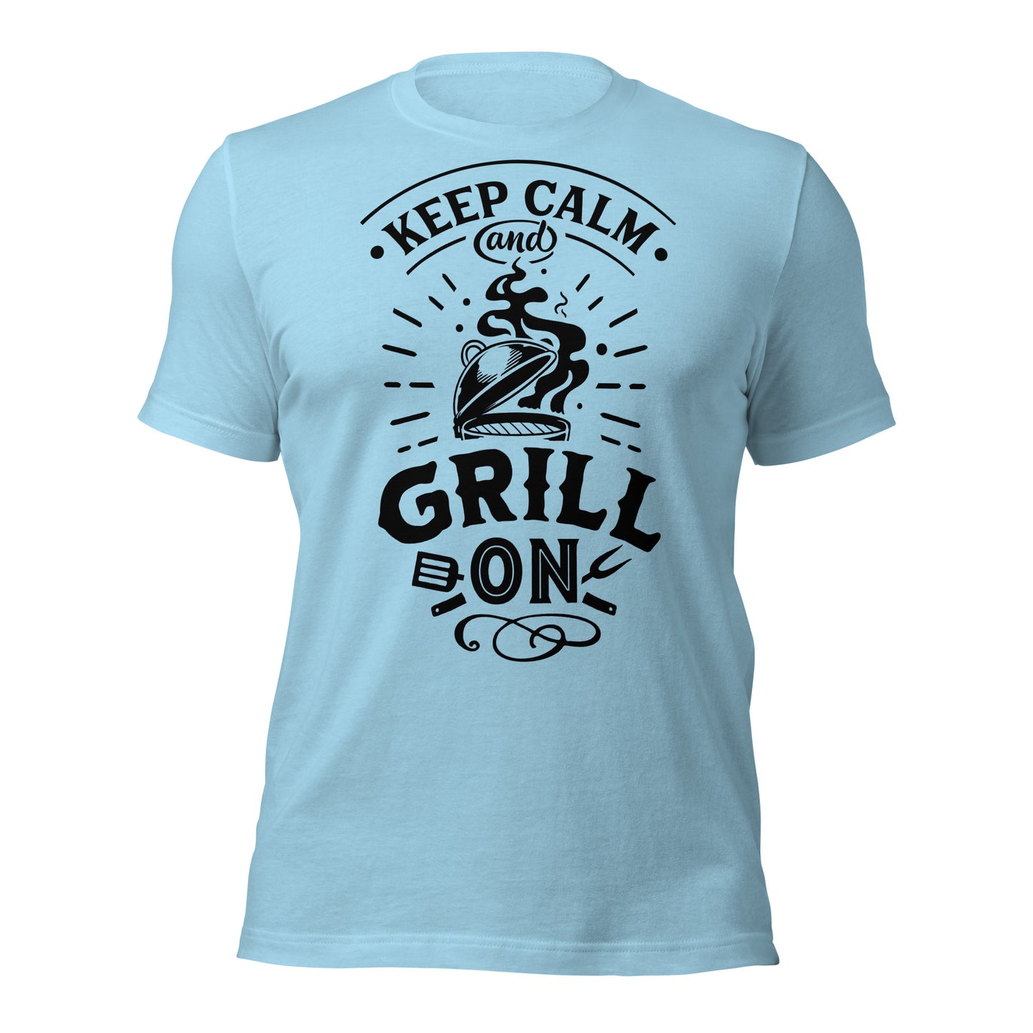 Keep Calm and Grill On T-shirt – Comfortable & Motivational BBQ Tee for Grill Lovers