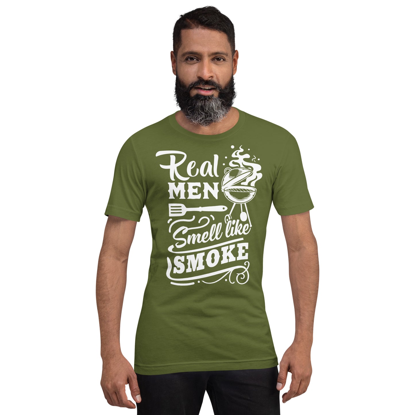 Real Men Smell Like Smoke Funny BBQ Shirt Unisex t-shirt