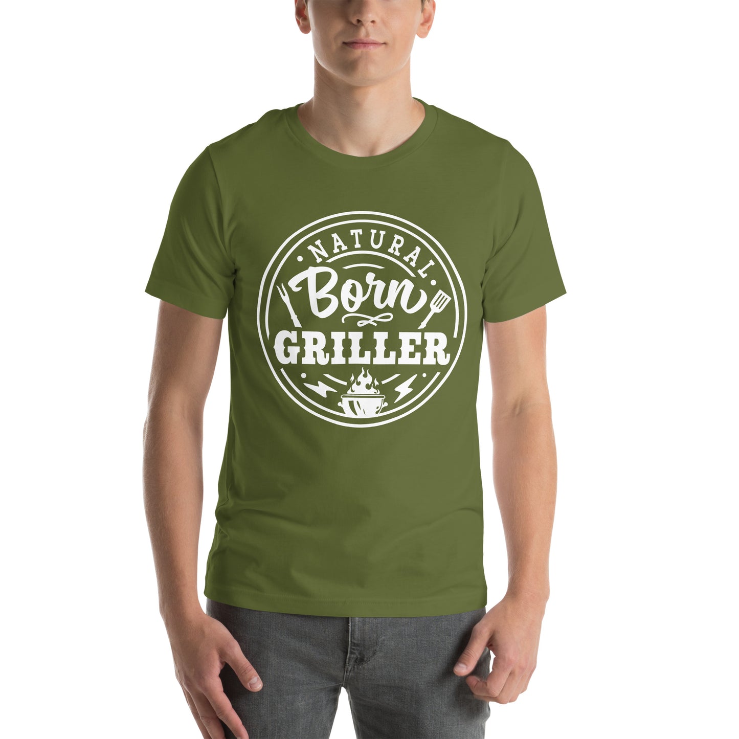 Natural Born Griller T-Shirt – Funny BBQ & Grill Master Tee