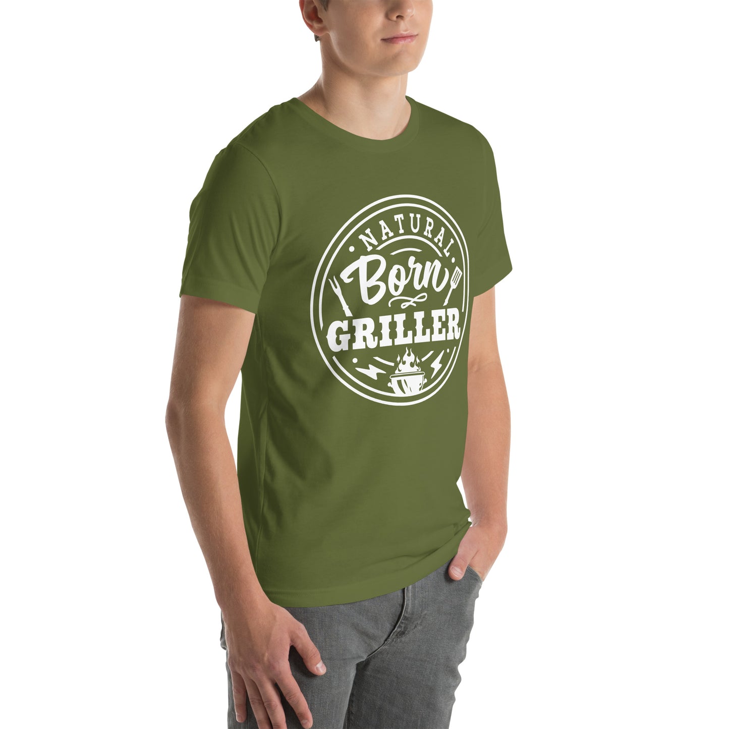 Natural Born Griller T-Shirt – Funny BBQ & Grill Master Tee