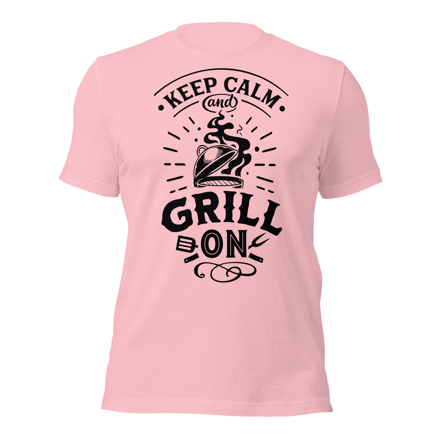 Keep Calm and Grill On T-shirt – Comfortable & Motivational BBQ Tee for Grill Lovers