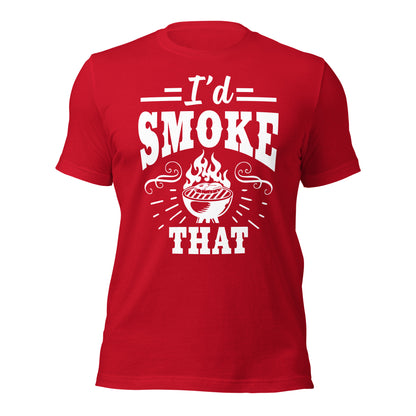 I'd Smoke That Funny BBQ T-shirt – Comfortable & Humorous Tee for BBQ Enthusiasts