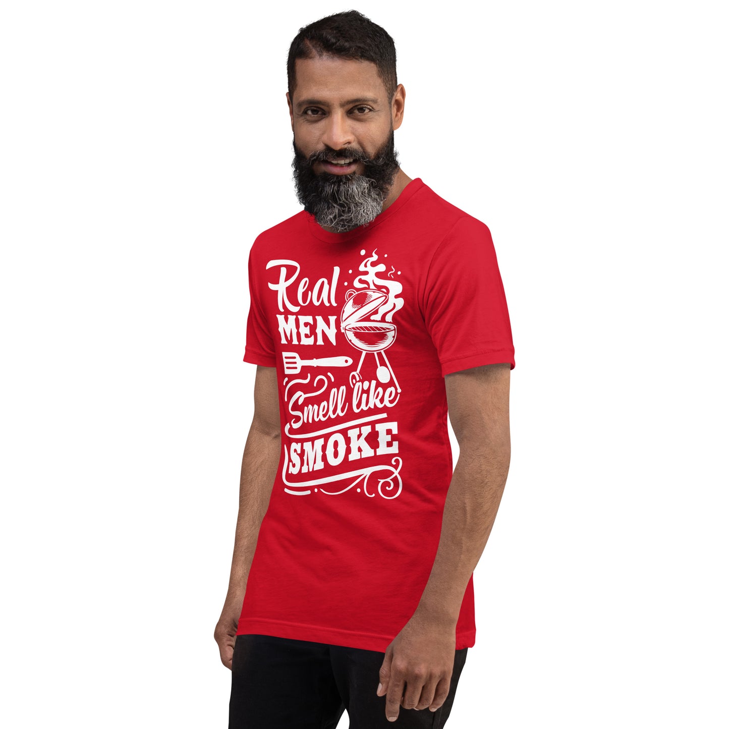 Real Men Smell Like Smoke Funny BBQ Shirt Unisex t-shirt