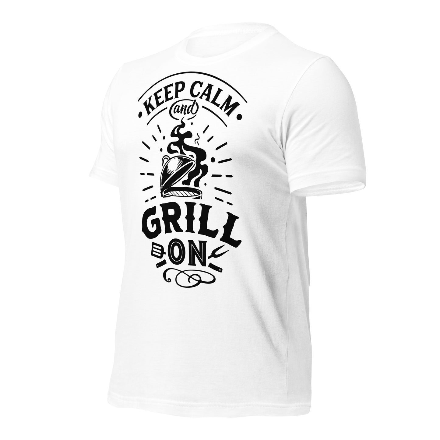 Keep Calm and Grill On T-shirt – Comfortable & Motivational BBQ Tee for Grill Lovers