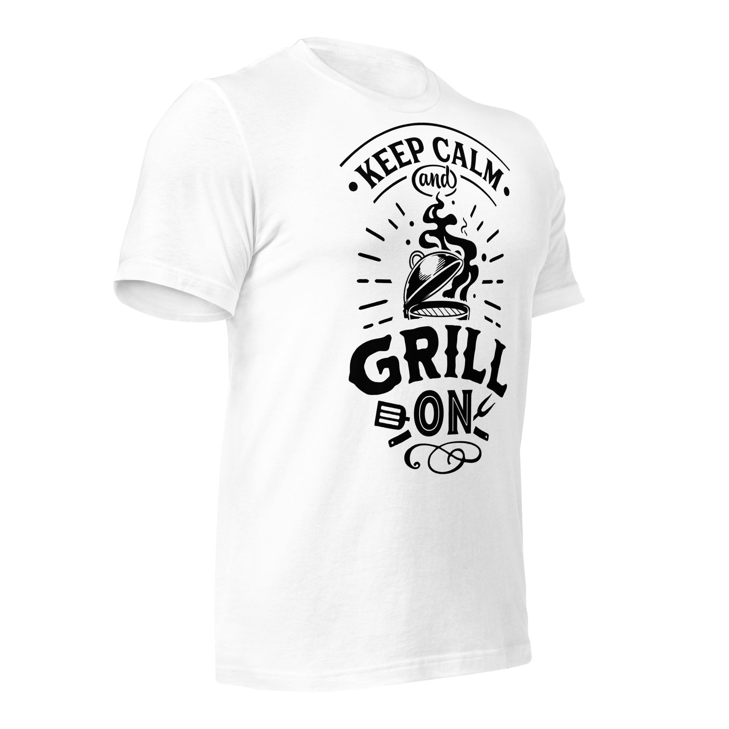 Keep Calm and Grill On T-shirt – Comfortable & Motivational BBQ Tee for Grill Lovers