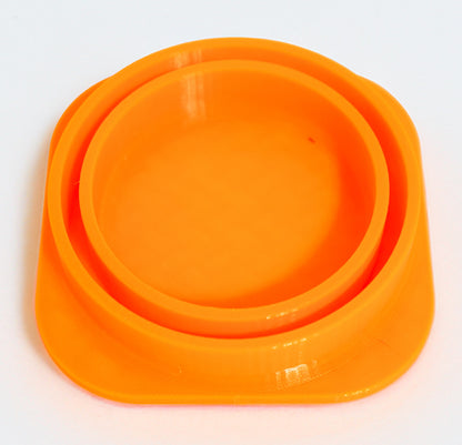 Orange Yoder ys640 smoke stack cap closeup of bottom