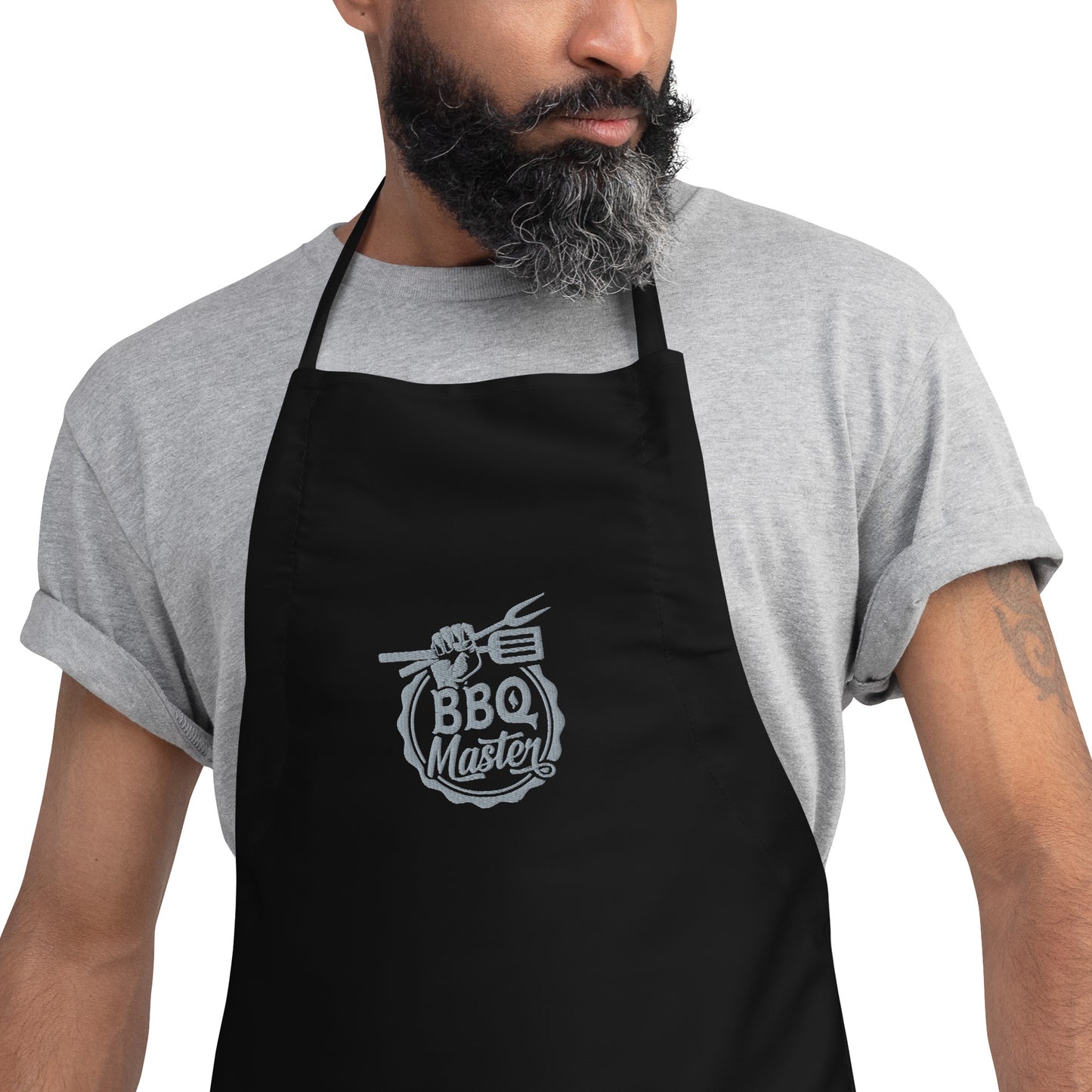 BBQ Master Embroidered Apron – Durable & Stylish Grilling Apron with Pockets