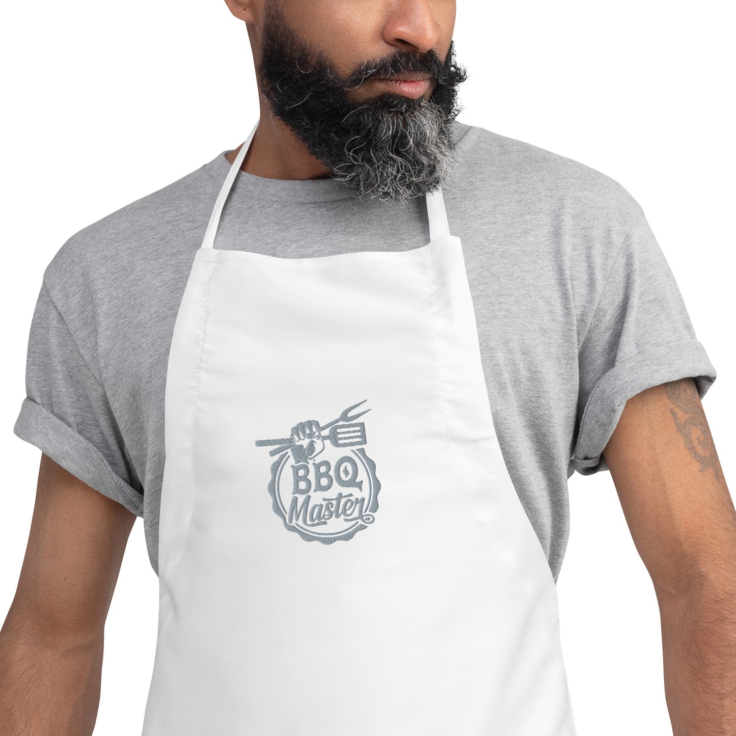 BBQ Master Embroidered Apron – Durable & Stylish Grilling Apron with Pockets