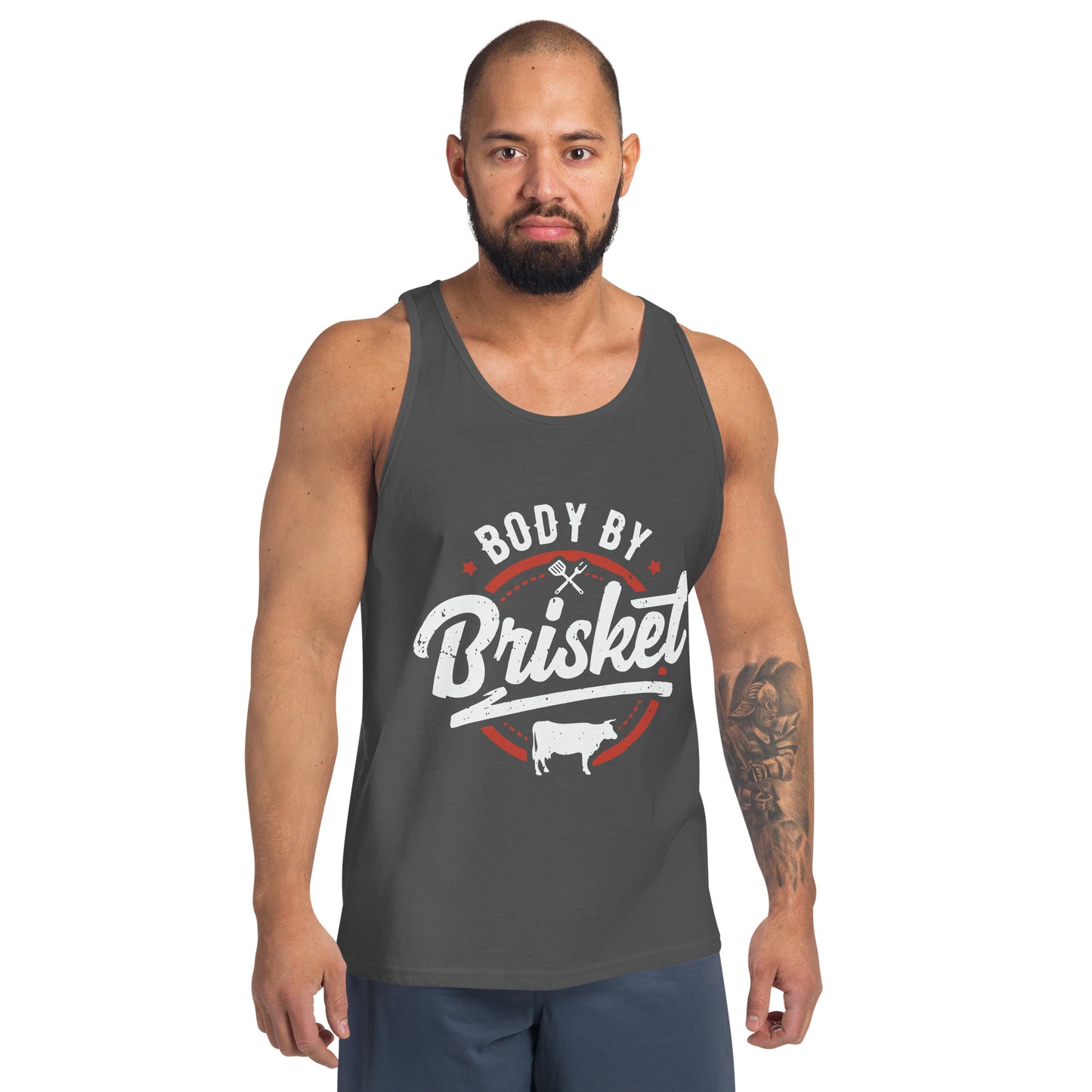 Body By Brisket Tank Top – Funny BBQ Unisex Sleeveless Shirt