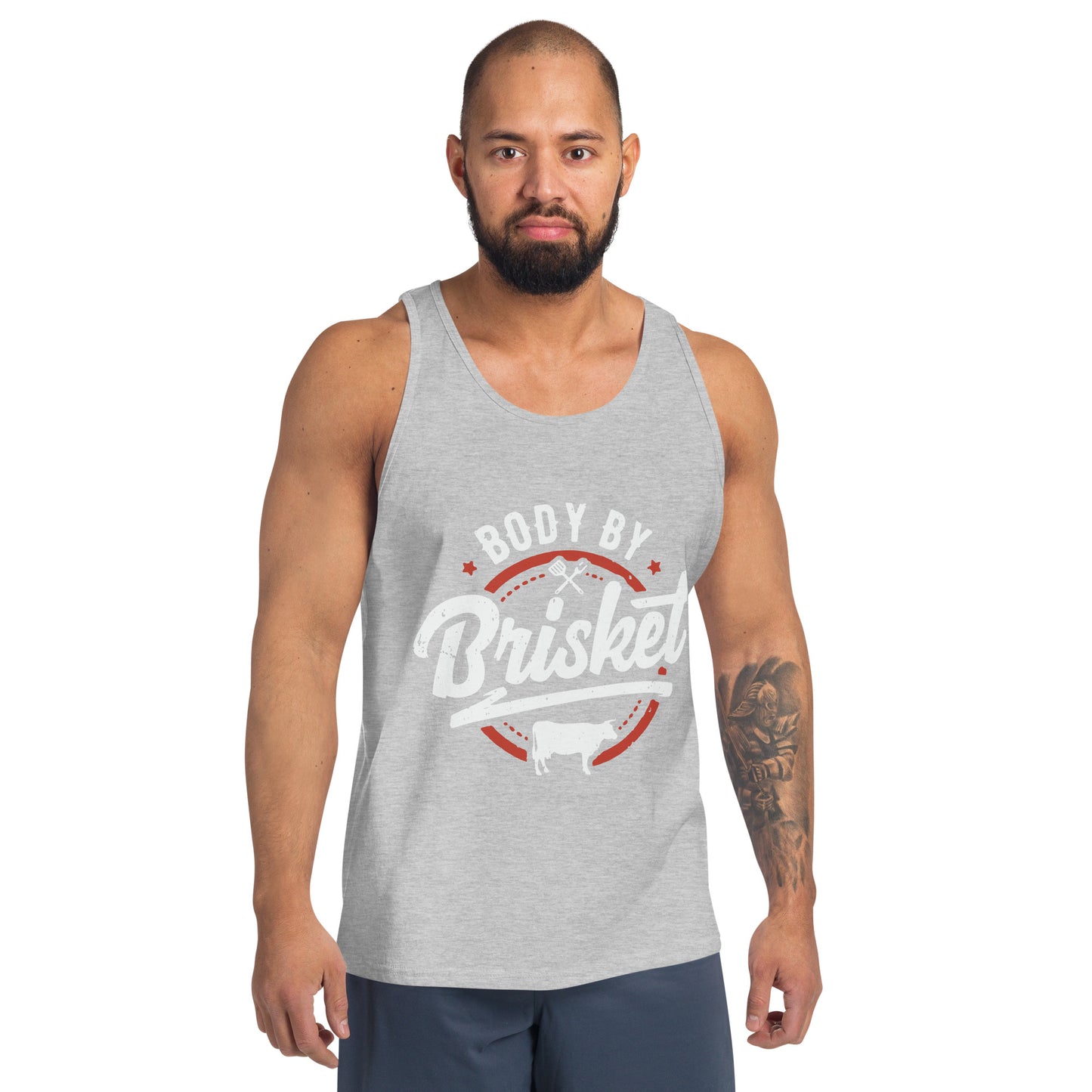 Body By Brisket Tank Top – Funny BBQ Unisex Sleeveless Shirt