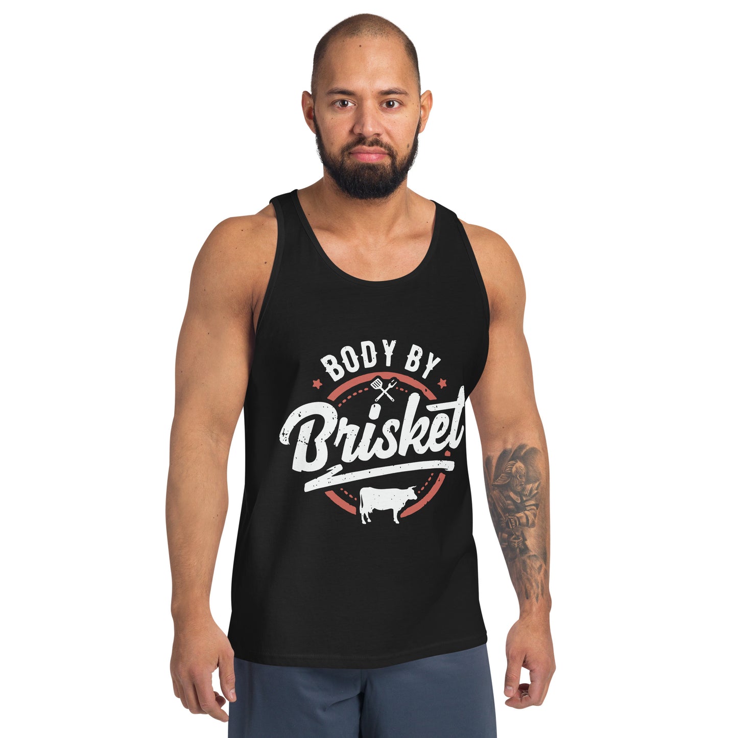 Body By Brisket Tank Top – Funny BBQ Unisex Sleeveless Shirt