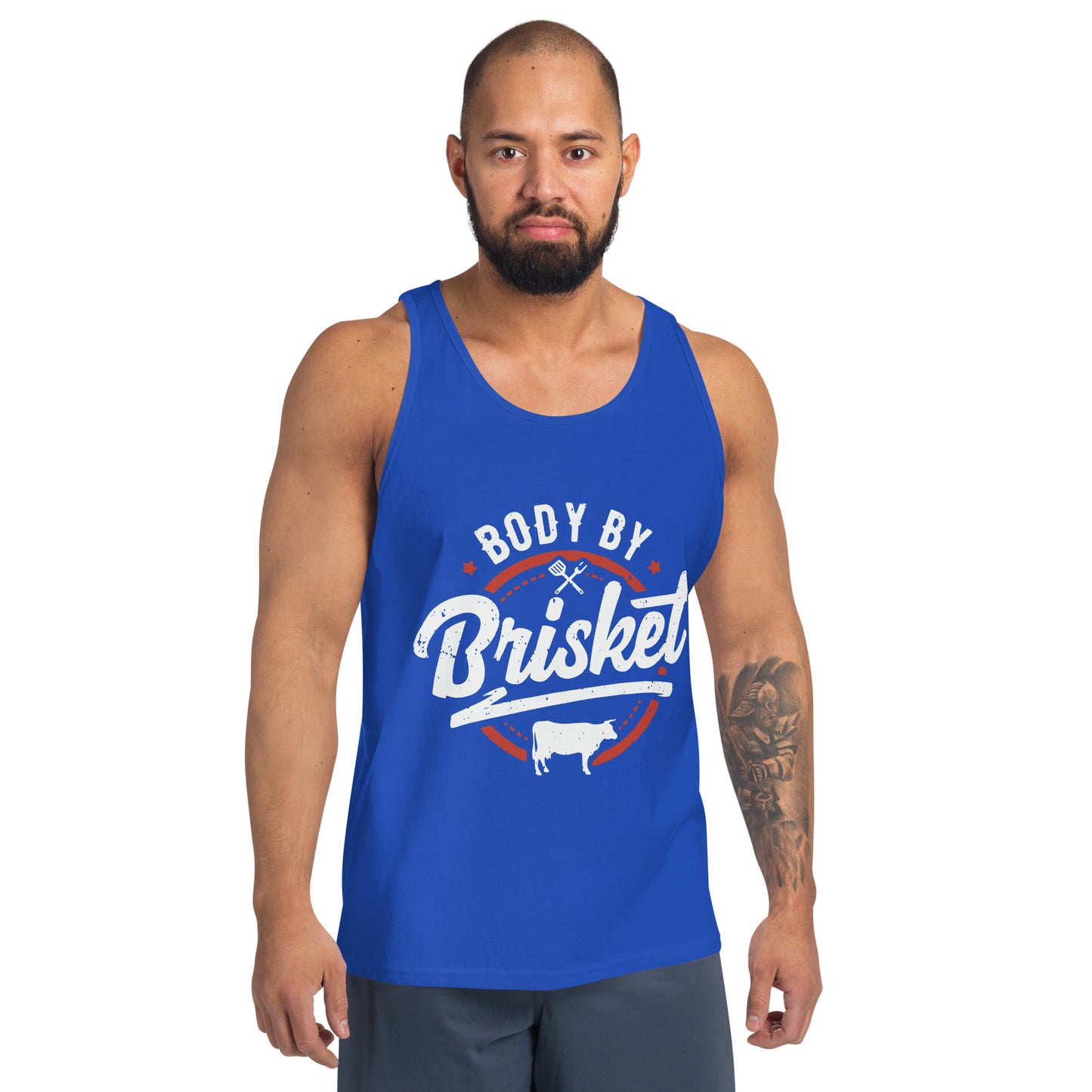 Body By Brisket Tank Top – Funny BBQ Unisex Sleeveless Shirt